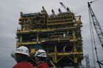 An oil platform being built in Mexico in&nbsp;2018.
