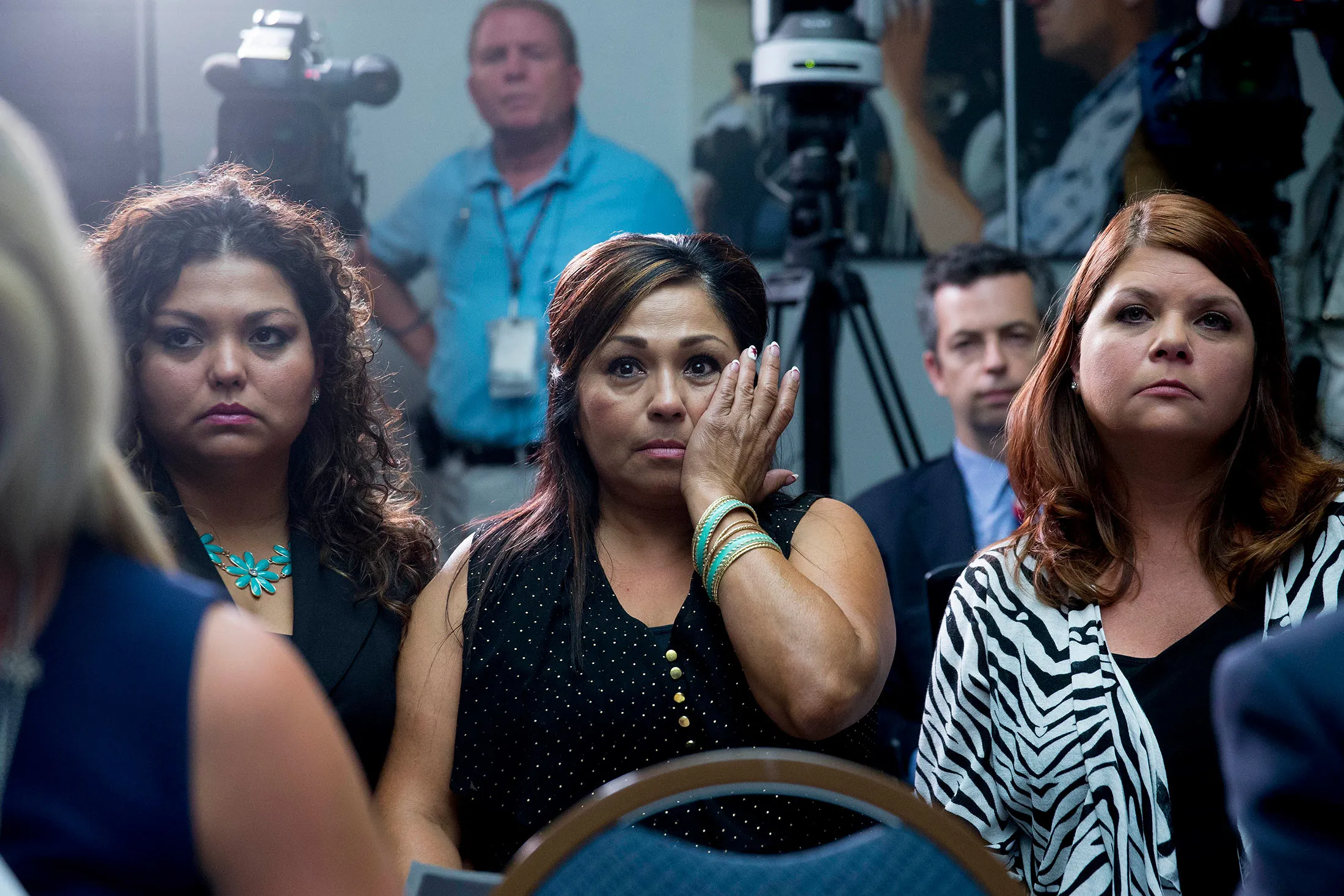 Rosie Cortinas, center, lost her son Amador Cortinas in a Chevy Cobalt accident.
