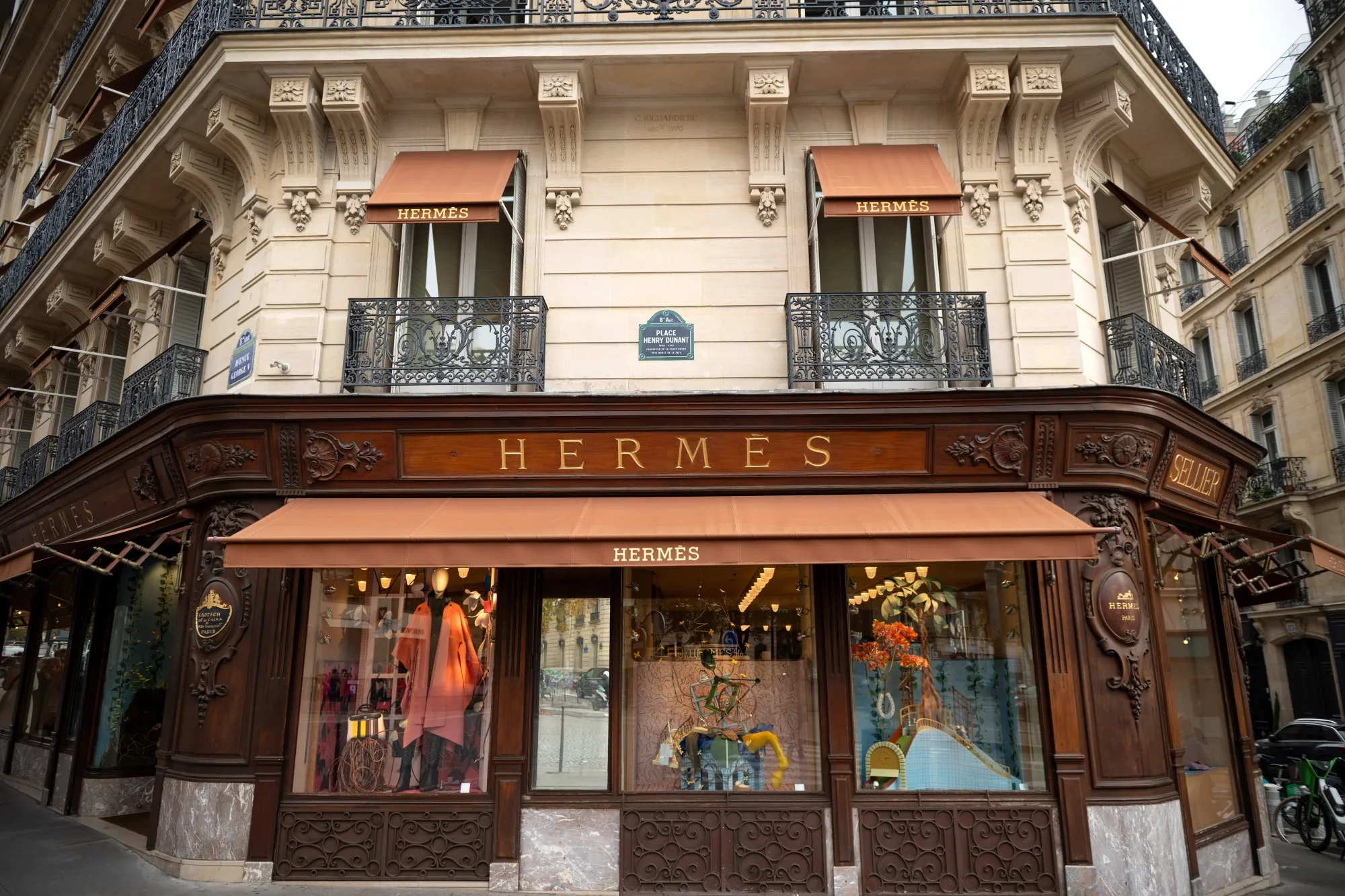 An Hermes boutique in Paris.
