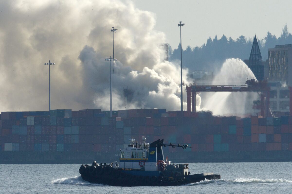 Vancouver ShippingContainer Fire Prompts Partial Port Shutdown Bloomberg