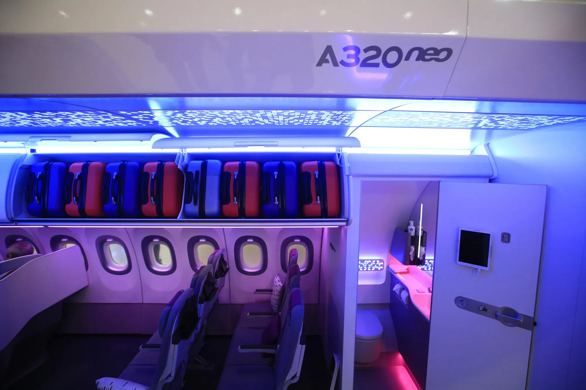An Airbus A320neo cabin.
