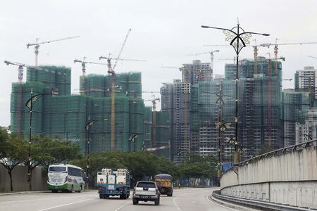 Ongoing construction of the Country Garden Danga Bay project.