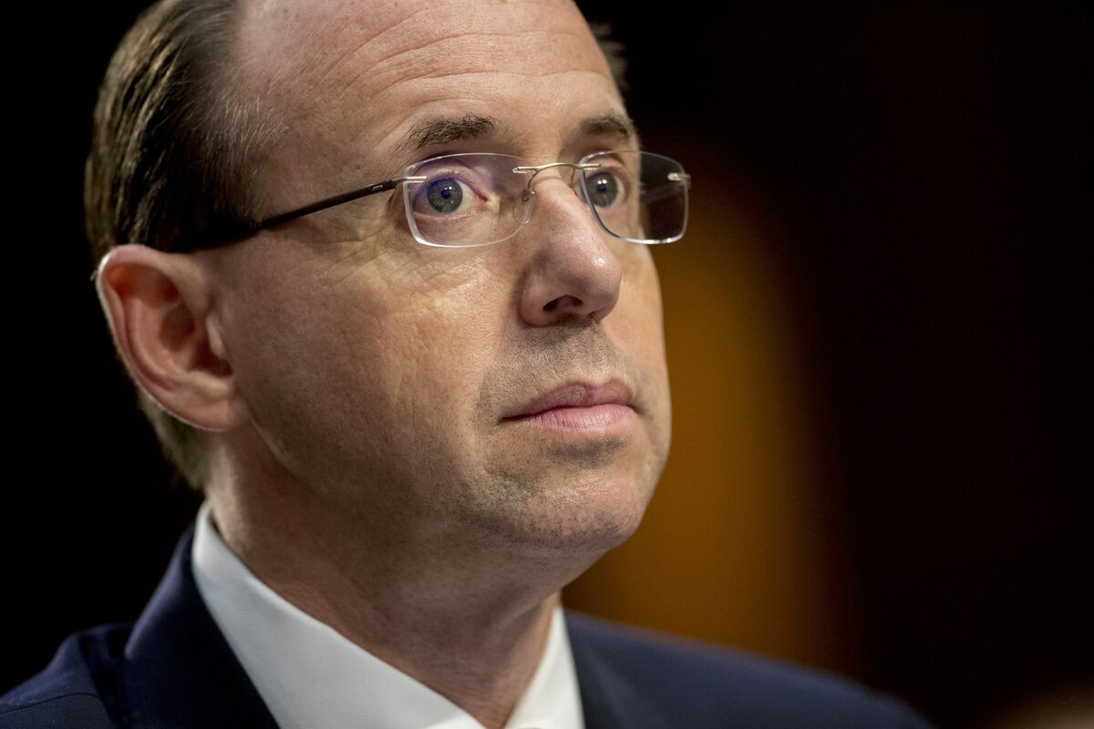 Rosenstein Is Said to Have Suggested He'd Record Trump Secretly - Bloomberg