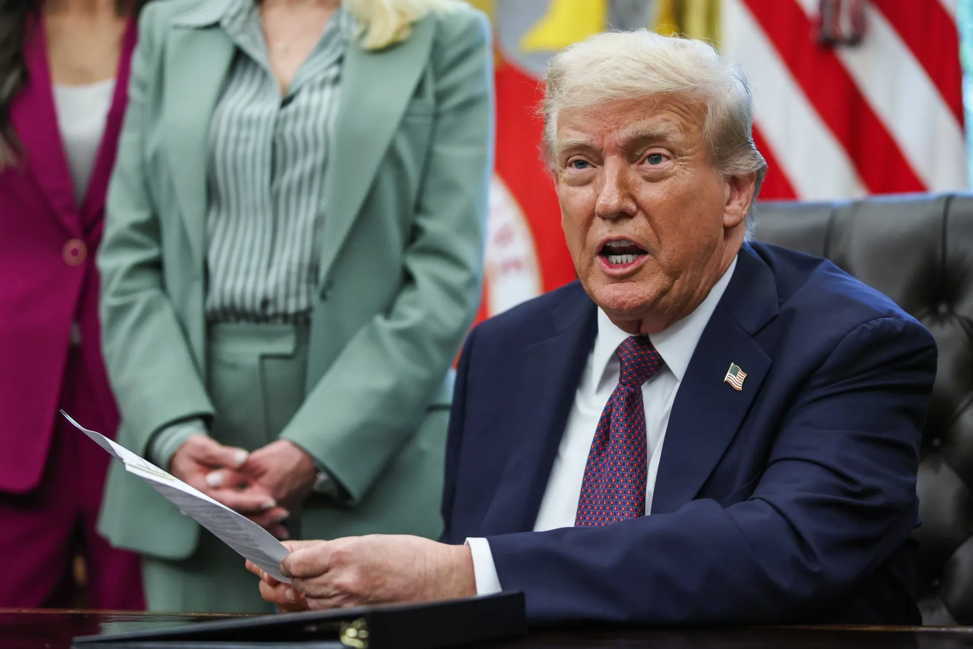  President Donald Trump during a memorandum signing in the Oval Office on Sept. 15.