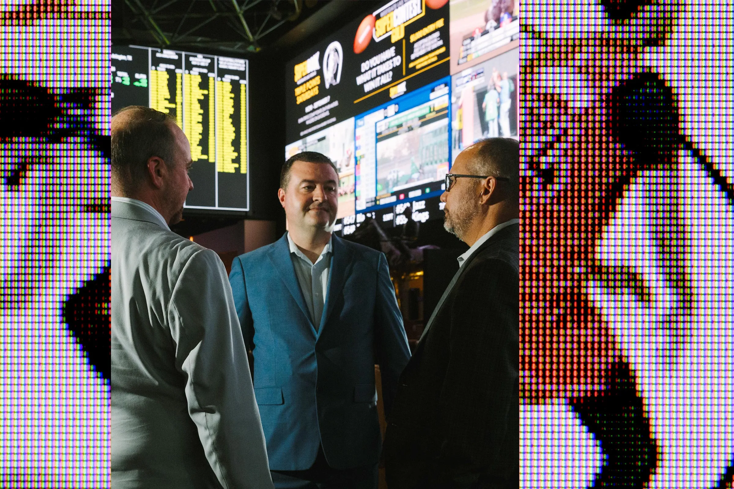 Matthew Holt (center) and Ross Anderson (left), in Las Vegas in July.