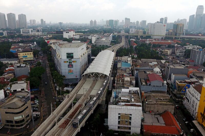 Jakarta Skyline and Infrastructure Ahead Of Indonesian GDP Figures