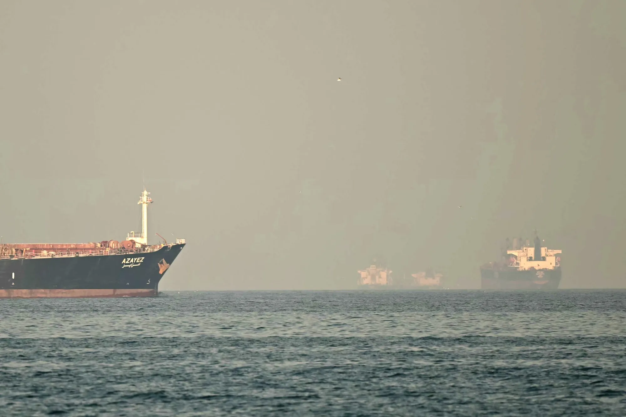 Cargo ships and tankers&nbsp;off coast city of Fujairah&nbsp;in United Arab Emirates&nbsp;on Feb. 25.&nbsp;