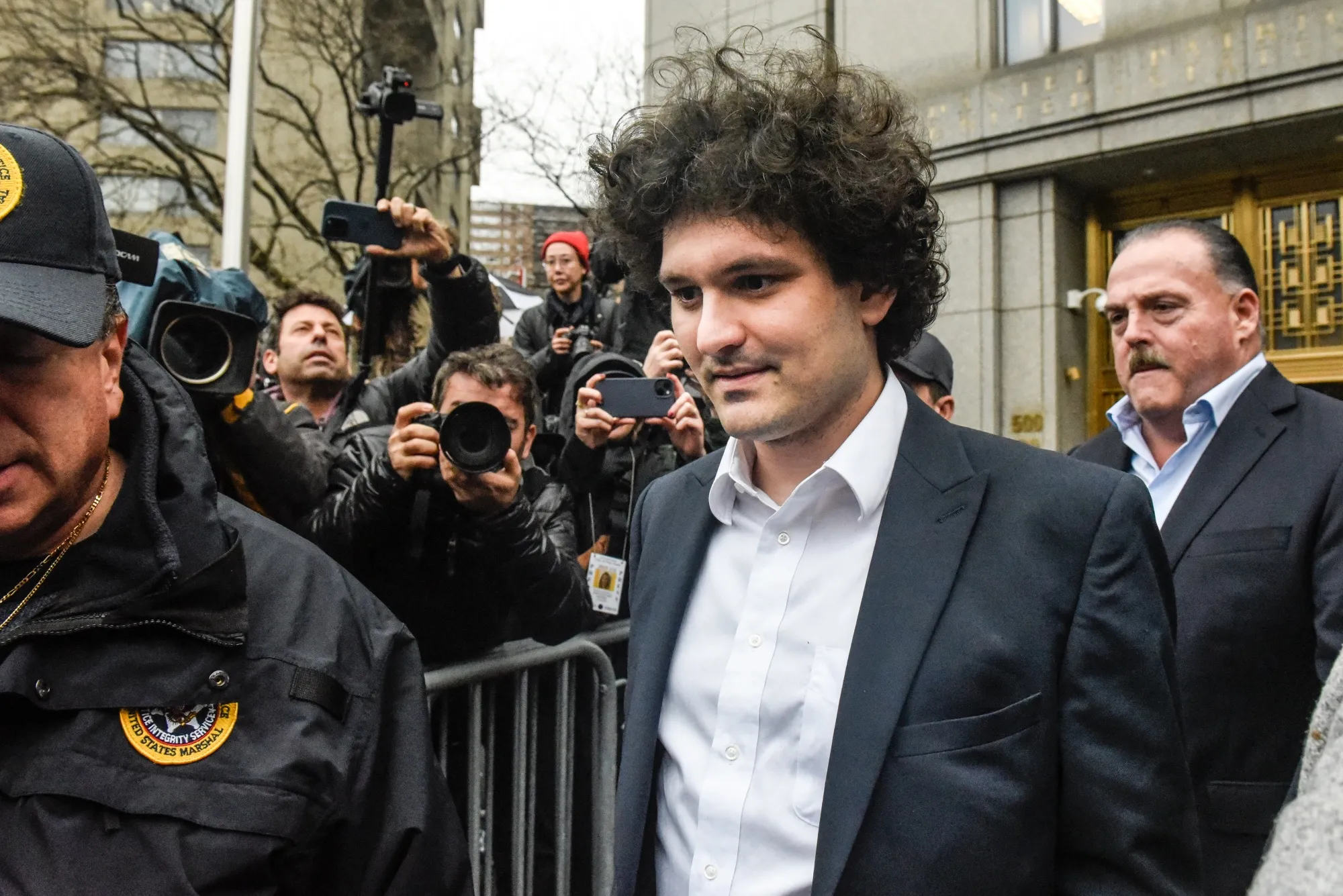 Sam Bankman-Fried departs from court in New York, on Jan. 3.