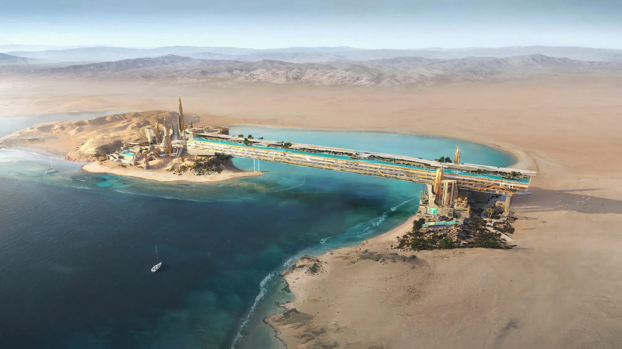 A rendeing of the Equinox Resort Treyam in Neom.