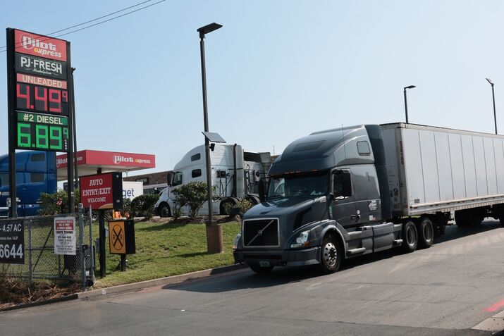 Rising Cost Of Diesel Fuel Impacts Trucking Industry In U.S.
