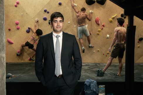 Brooklyn Boulders co-founder Lance Pinn at the Long Island City gym.