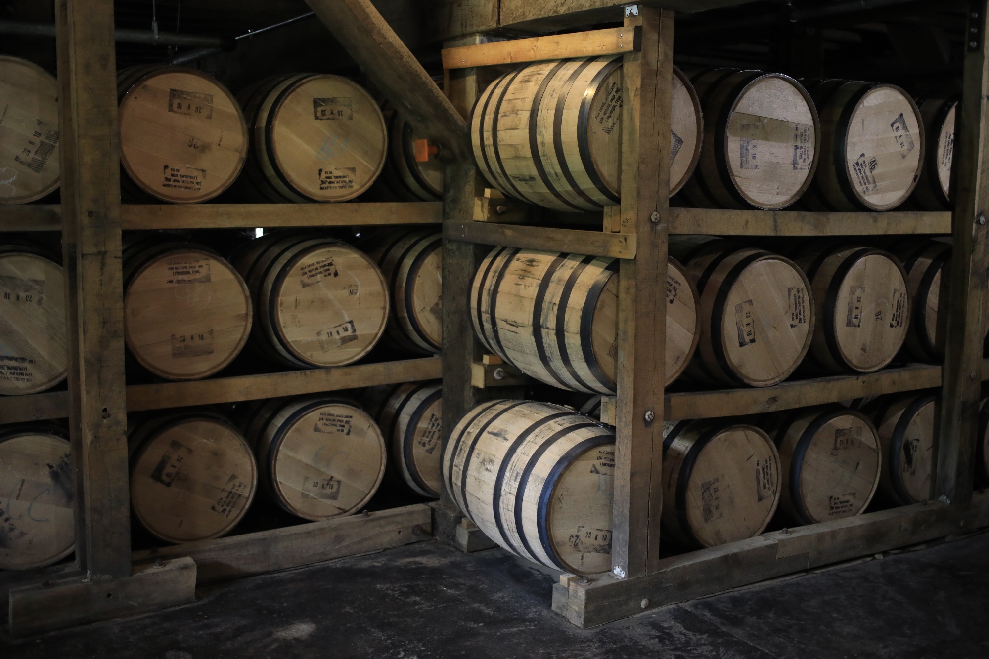 Barrels of Jack Daniel’s Tennessee Whiskey