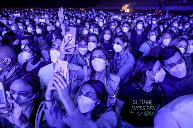 Pandemic era concert in Spain in 2021.