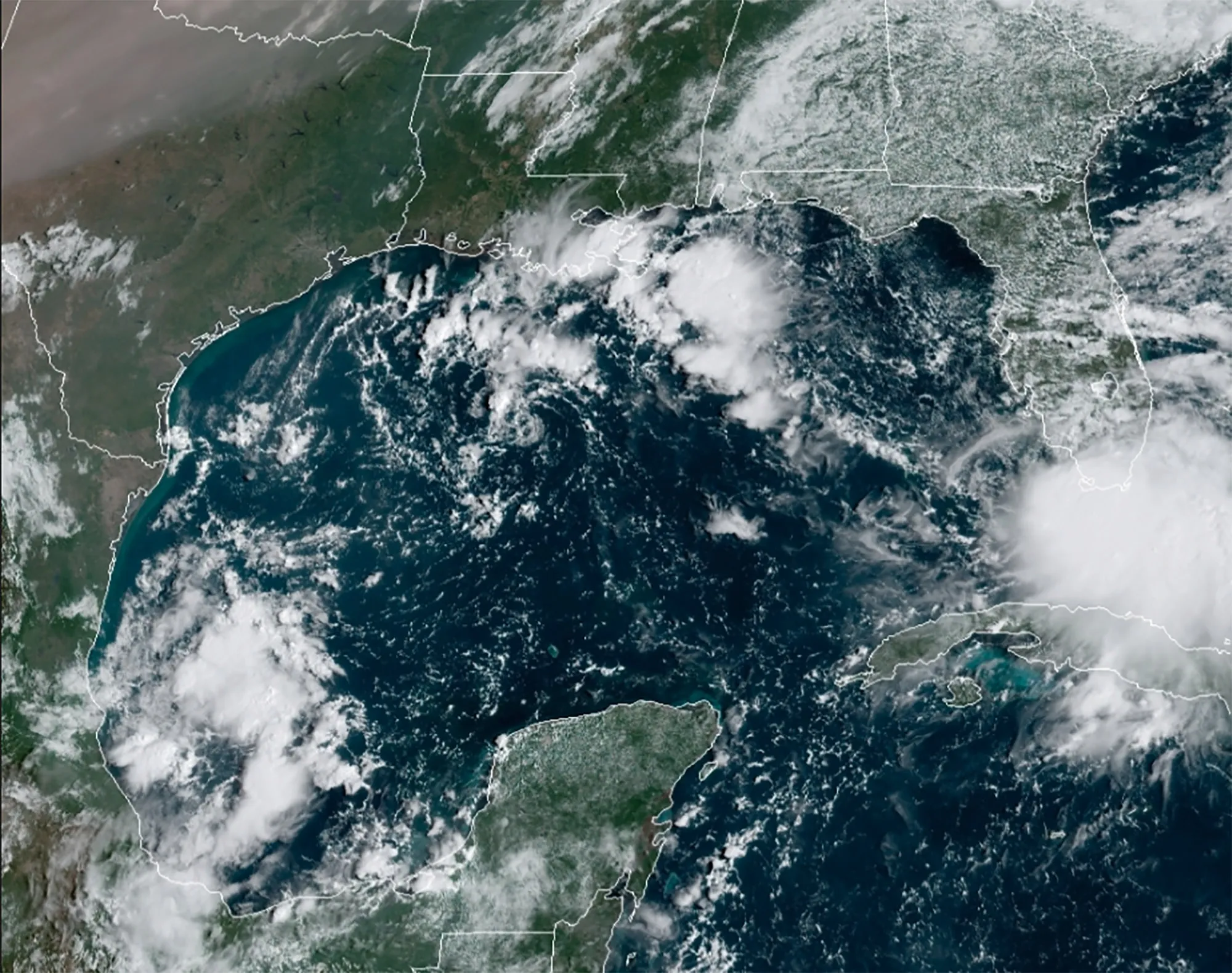 Satellite&nbsp;image over the gulf of Mexico, Sept 12.