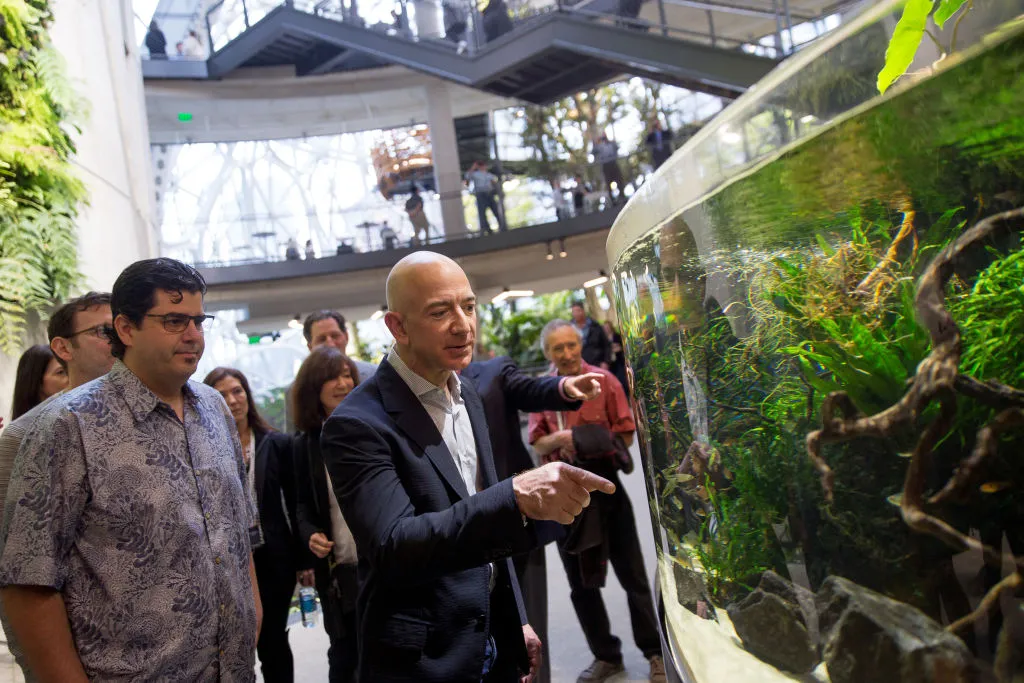 Jeff Bezos is improving workers' space, and next -- their health.
