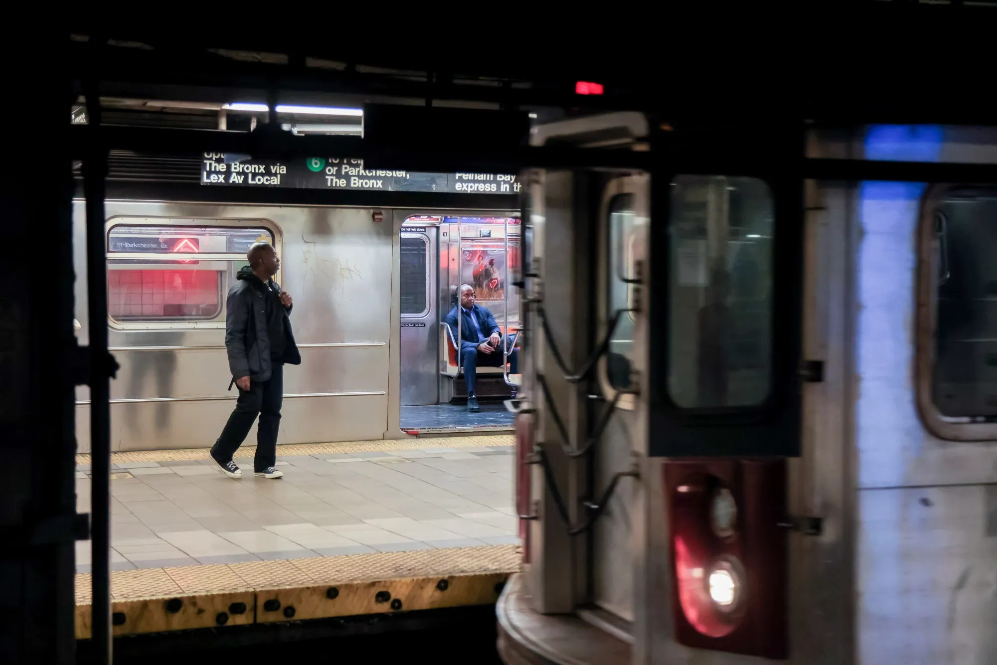 Commuters at the Brooklyn Bridge subway station in New York.
