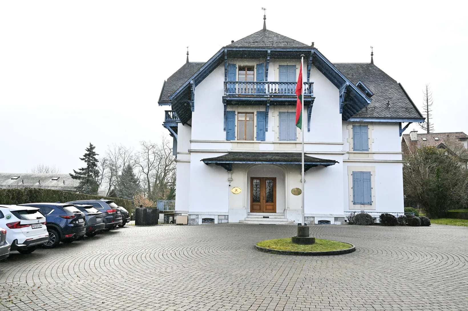 The Omani consulate general ahead of indirect nuclear talks between the United States and Iran in Geneva on Feb. 17.&nbsp;