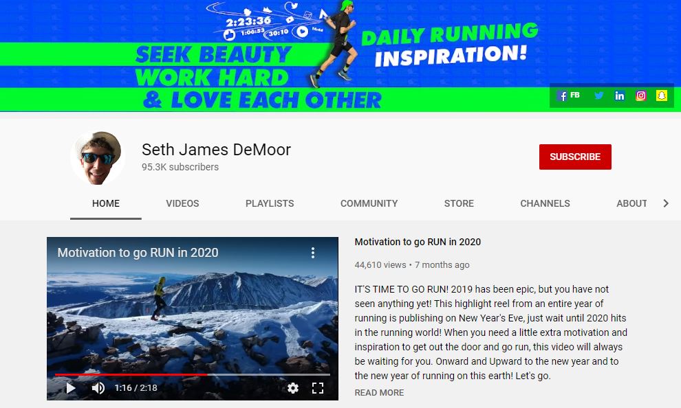 Seth James DeMoor Youtube