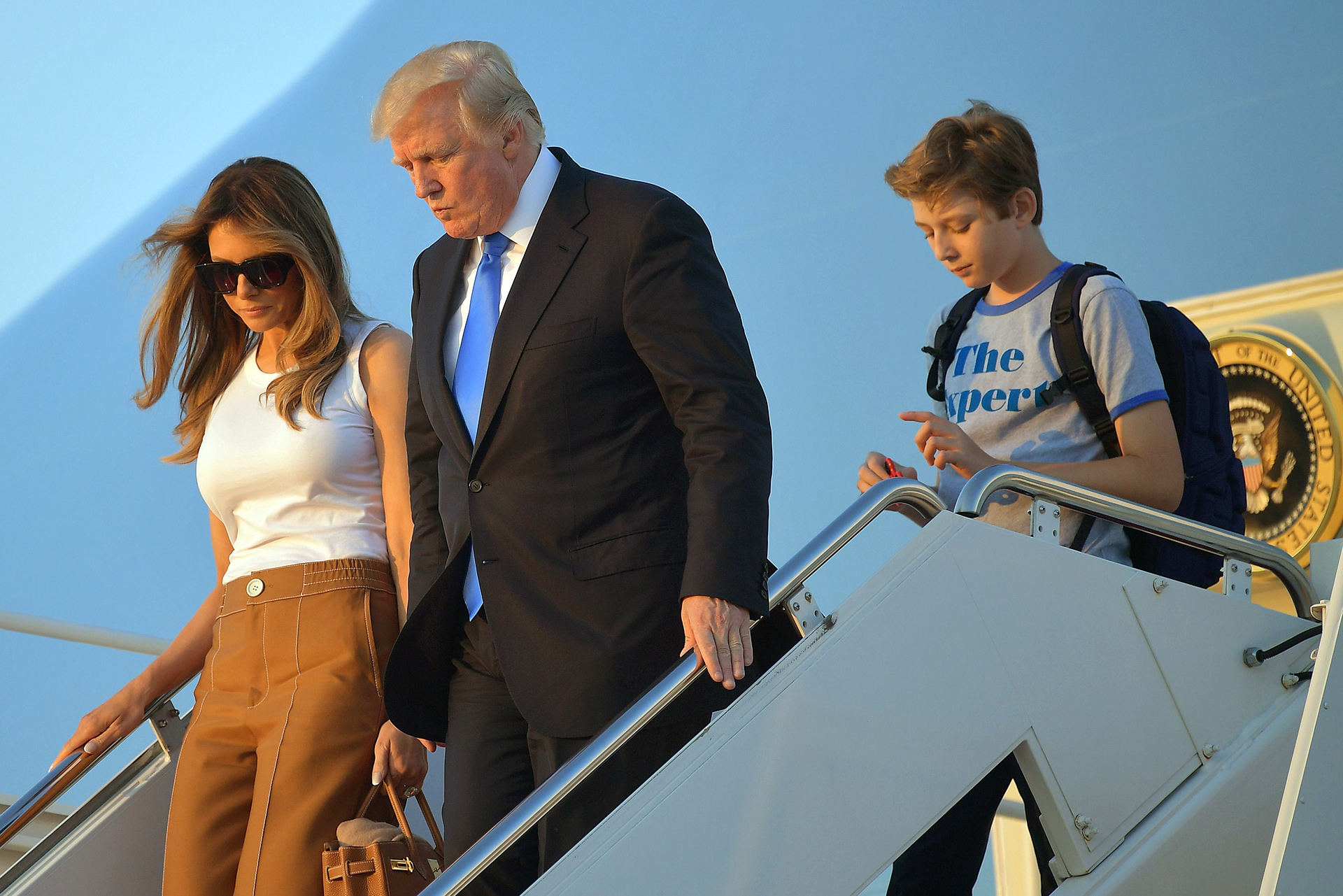 Melania Trump, Son Barron Move Into the White House Bloomberg