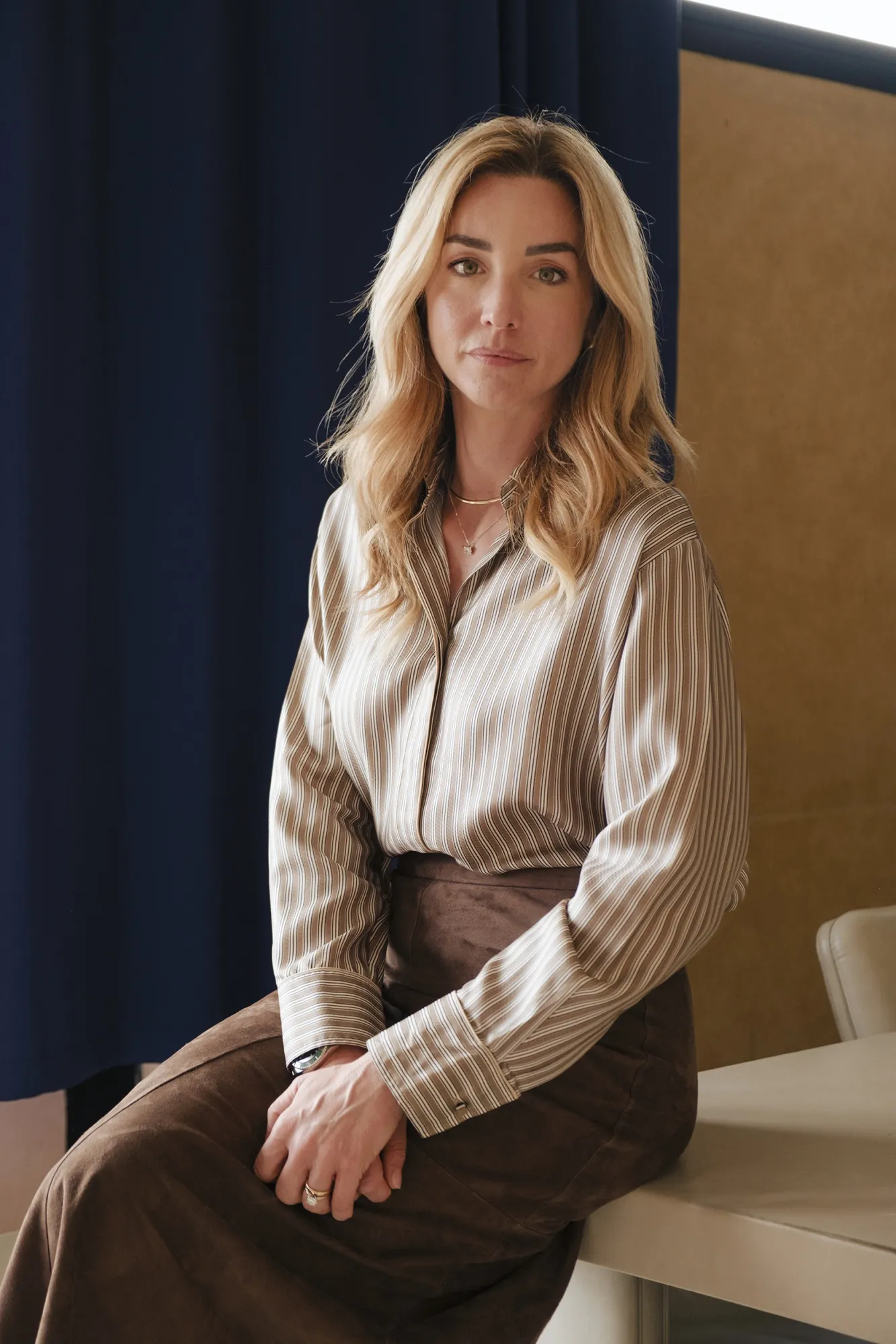 Genoa&nbsp;Mayor Silvia Salis in her office on April 7.