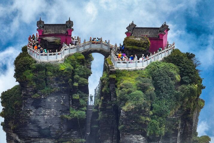 Tourists Visit Mount Fanjing In Tongren