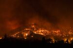 A hillside burns during the Glass Fire in Napa County, California,&nbsp;Sept. 27, 2020.&nbsp;