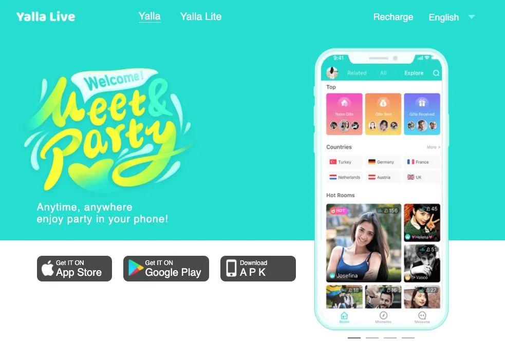 The Yalla app website