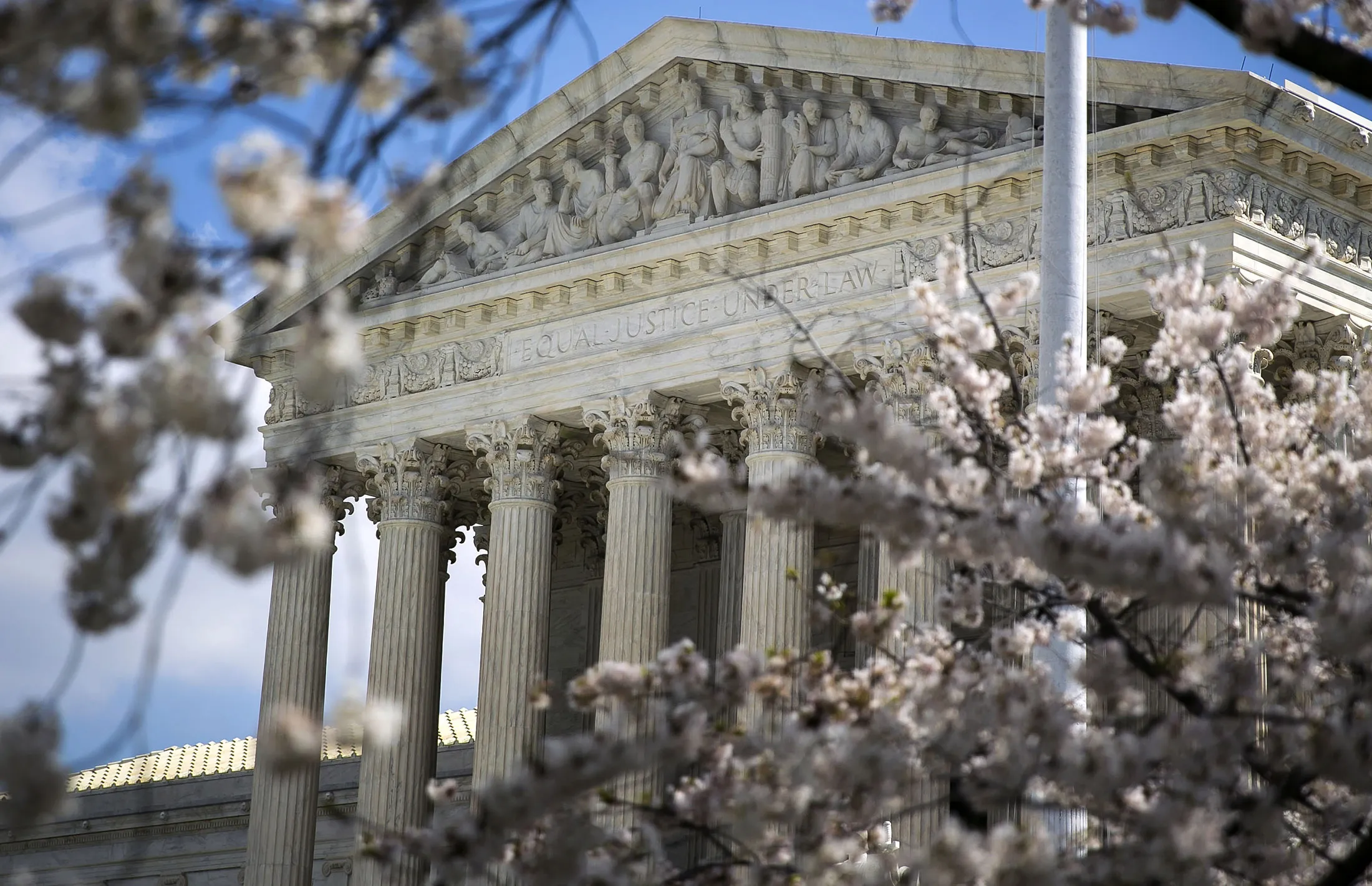 The U.S. Supreme Court building stands on Capitol Hill in Washington, D.C.