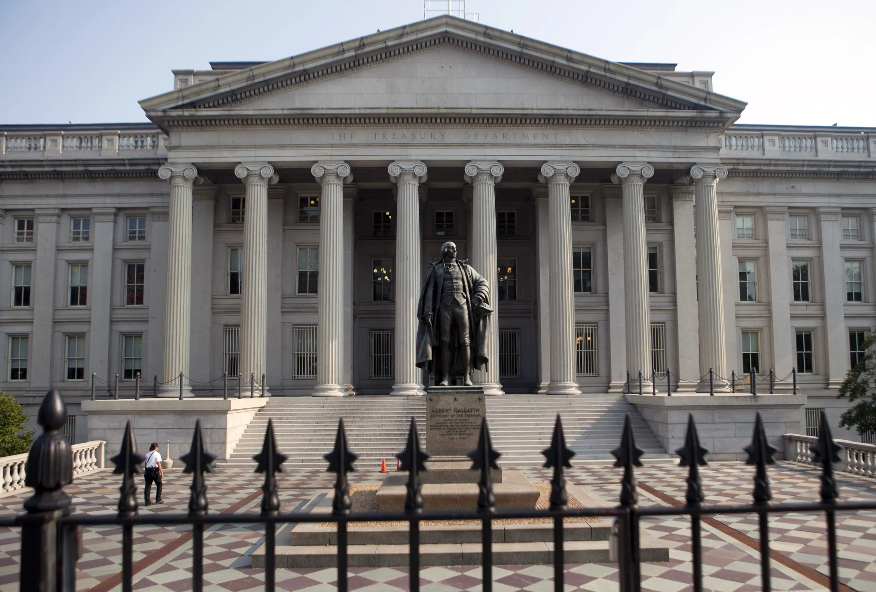 The U.S. Department of the Treasury building stands in Washington, D.C.