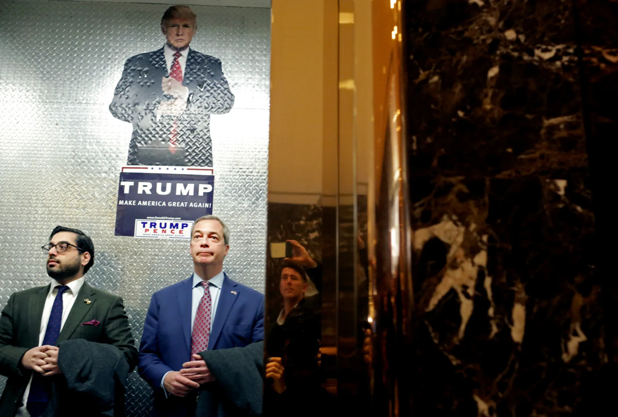 Nigel Farage at Trump Tower on Nov. 12.
