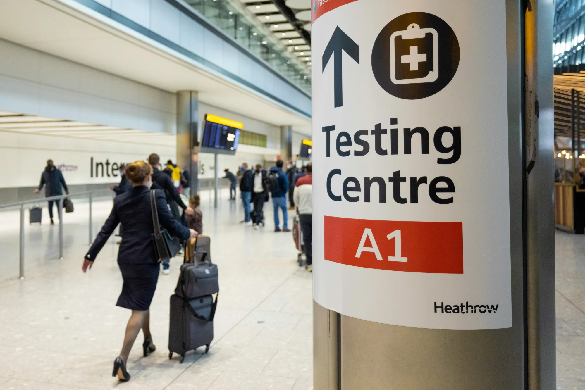 Commuters And Heathrow Airport Ahead Of U.K. Tightening Coronavirus Rules