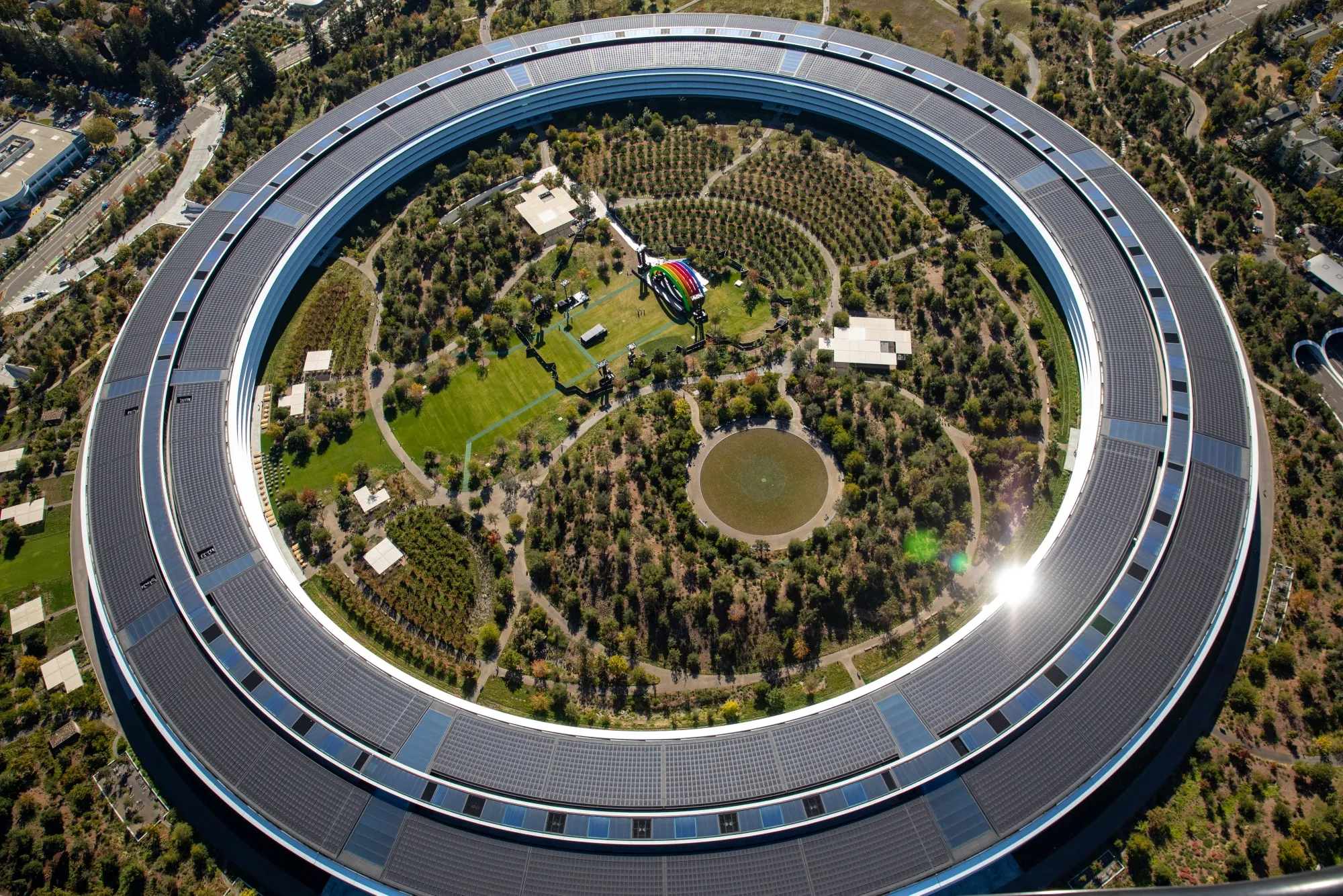 The Apple Park campus in Cupertino, California.