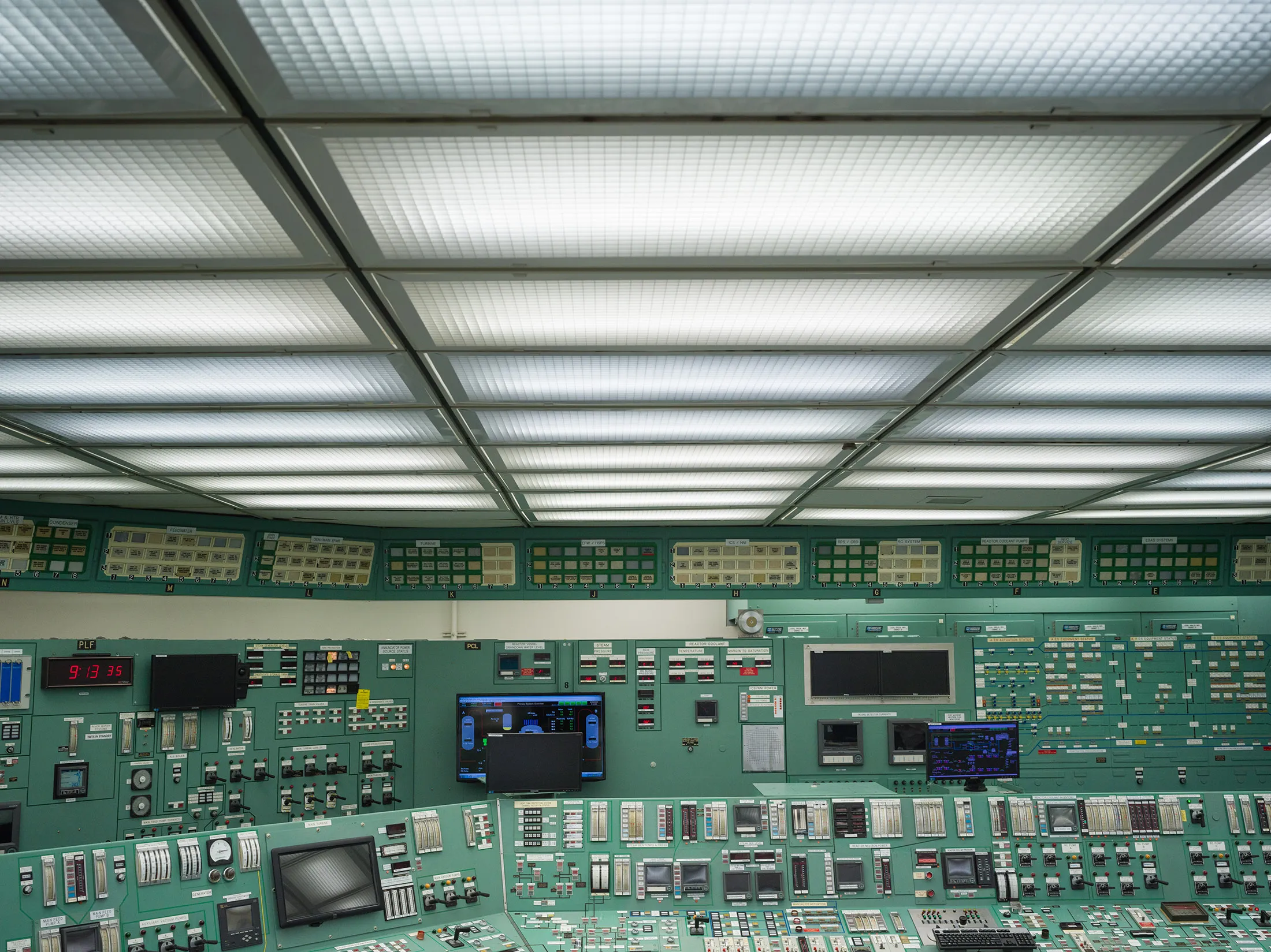 Control room at the nuclear plant on Three Mile Island.