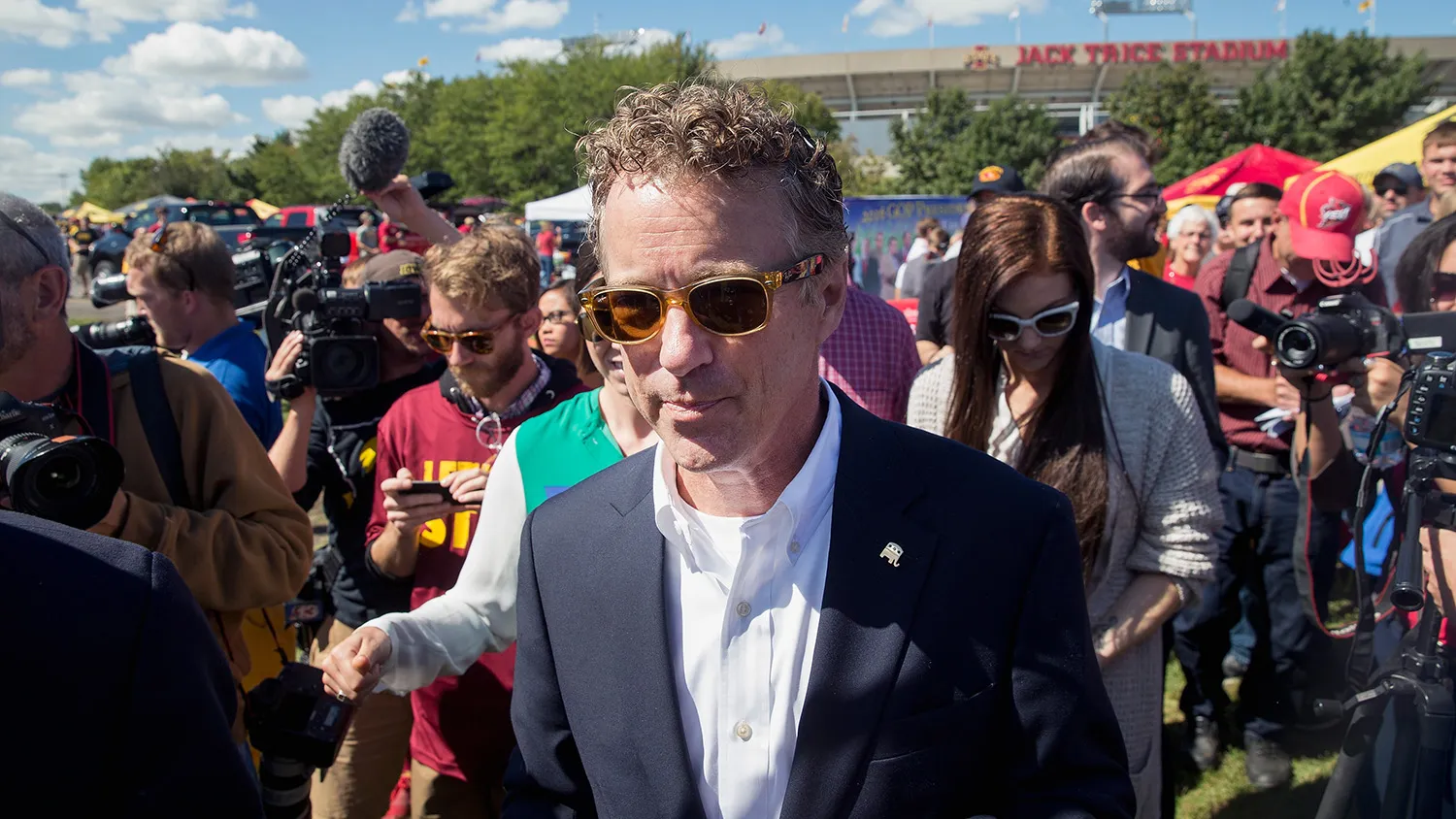 GOP Candidates Attend Tailgate Parties Before Iowa v Iowa State College Football Game