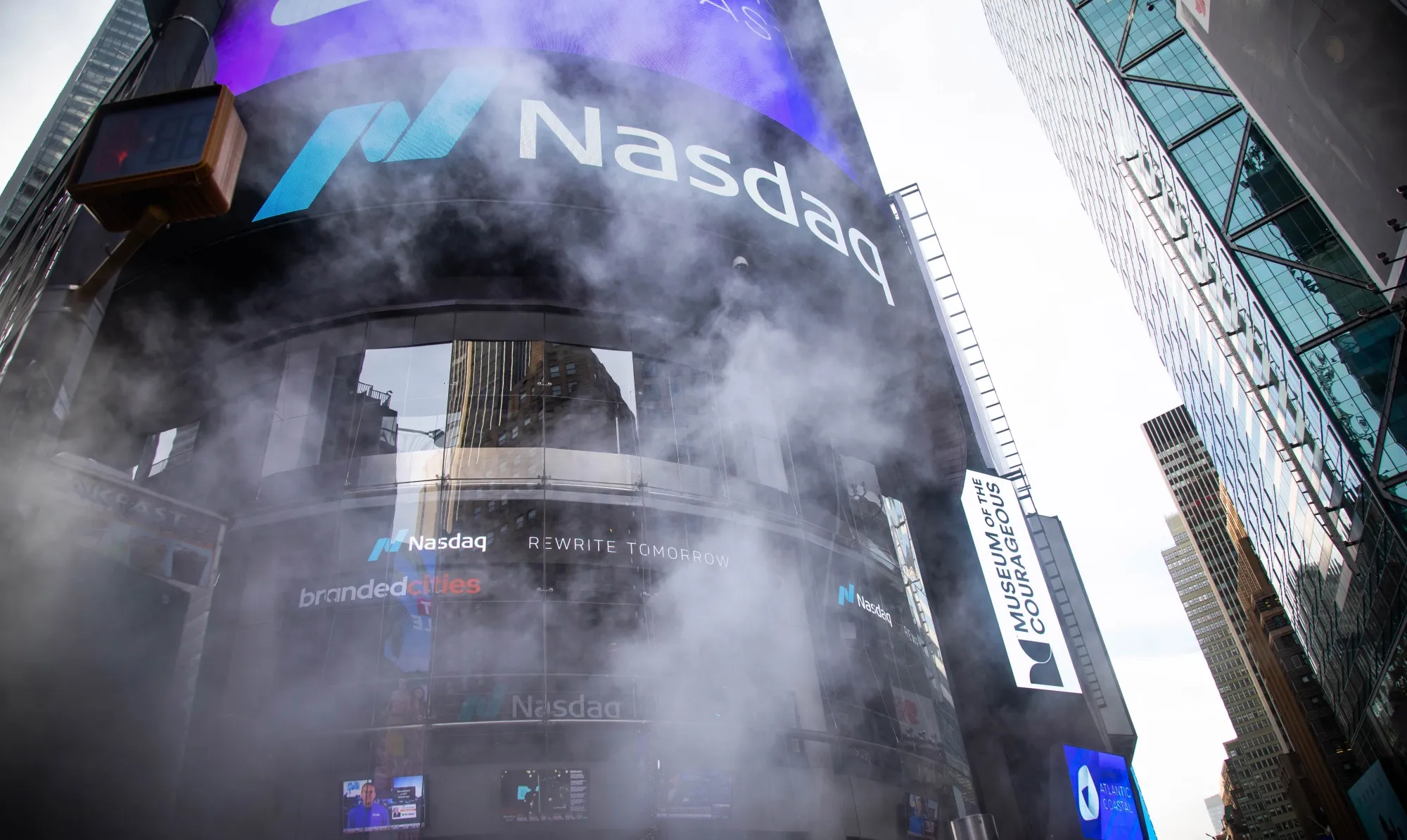 The Nasdaq MarketSite in New York.