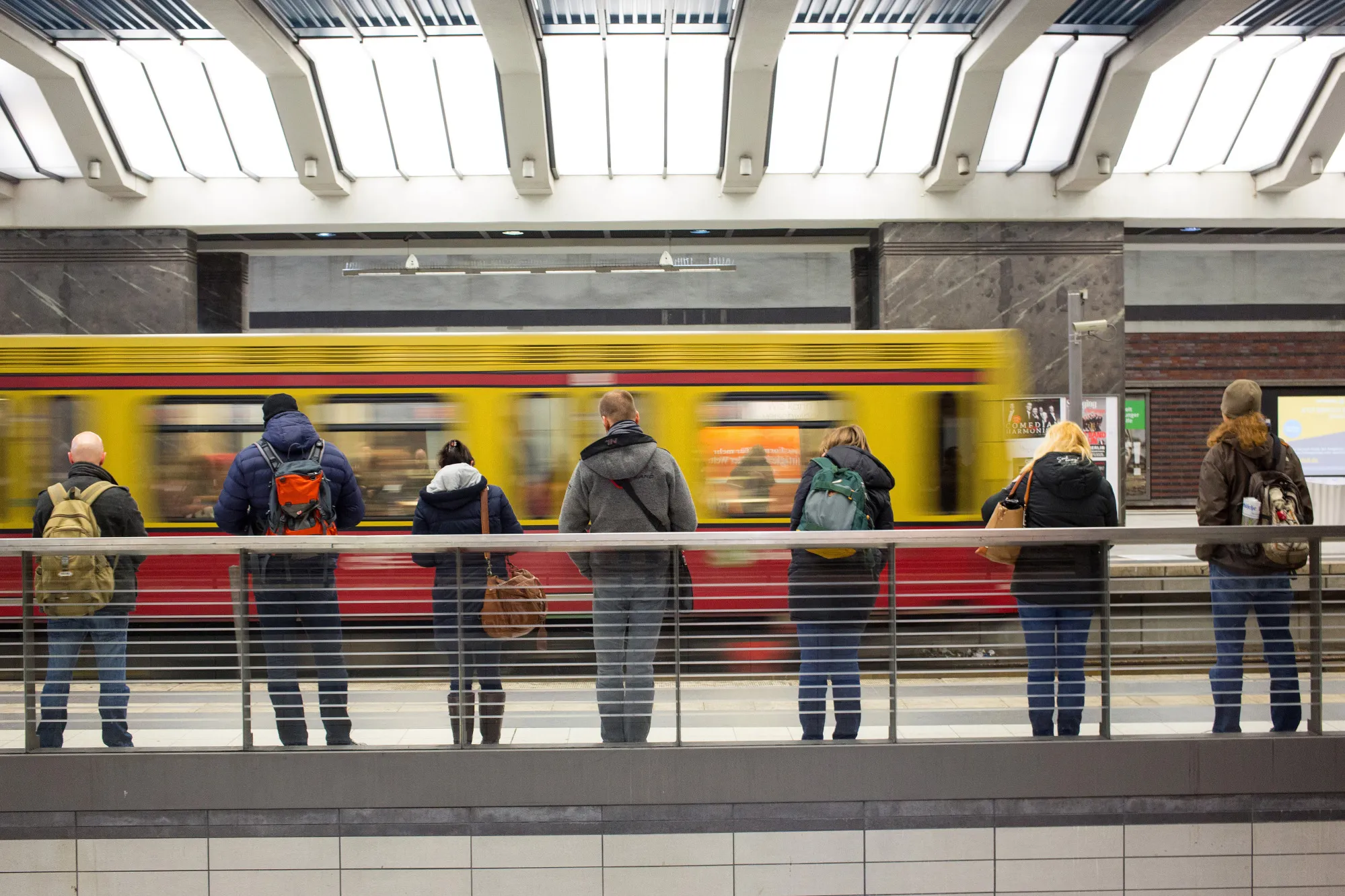 Commuters And Workers As Germany's Jobless Rate Drops to Record Low