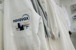 A Novavax logo on a lab coat in Gaithersburg, Maryland.
