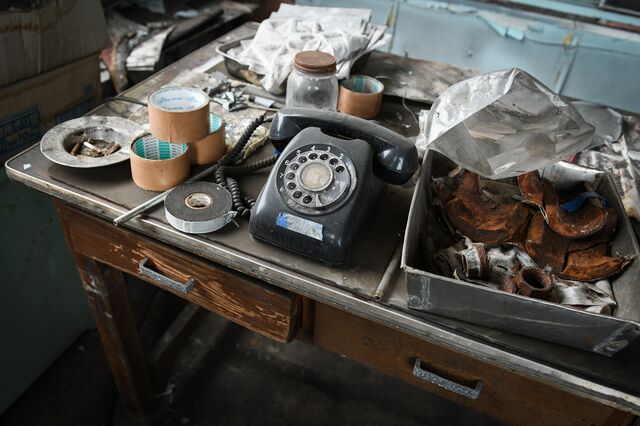 An old office at the coal preparation plant of Kushiro Coal Mine Co. Photographer: Noriko Hayashi/Bloomberg
