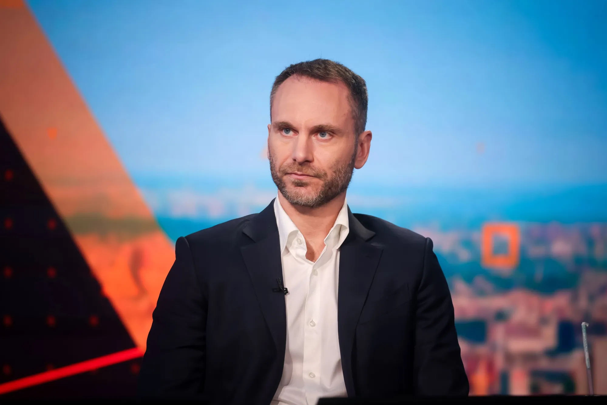 Paolo Ardoino, CEO of Tether Holdings, during an interview in New York on&nbsp;May 23.&nbsp;