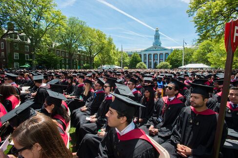 Commencement ceremonies at the Harvard Business School campus in Boston, Mass. on May 29, 2014.