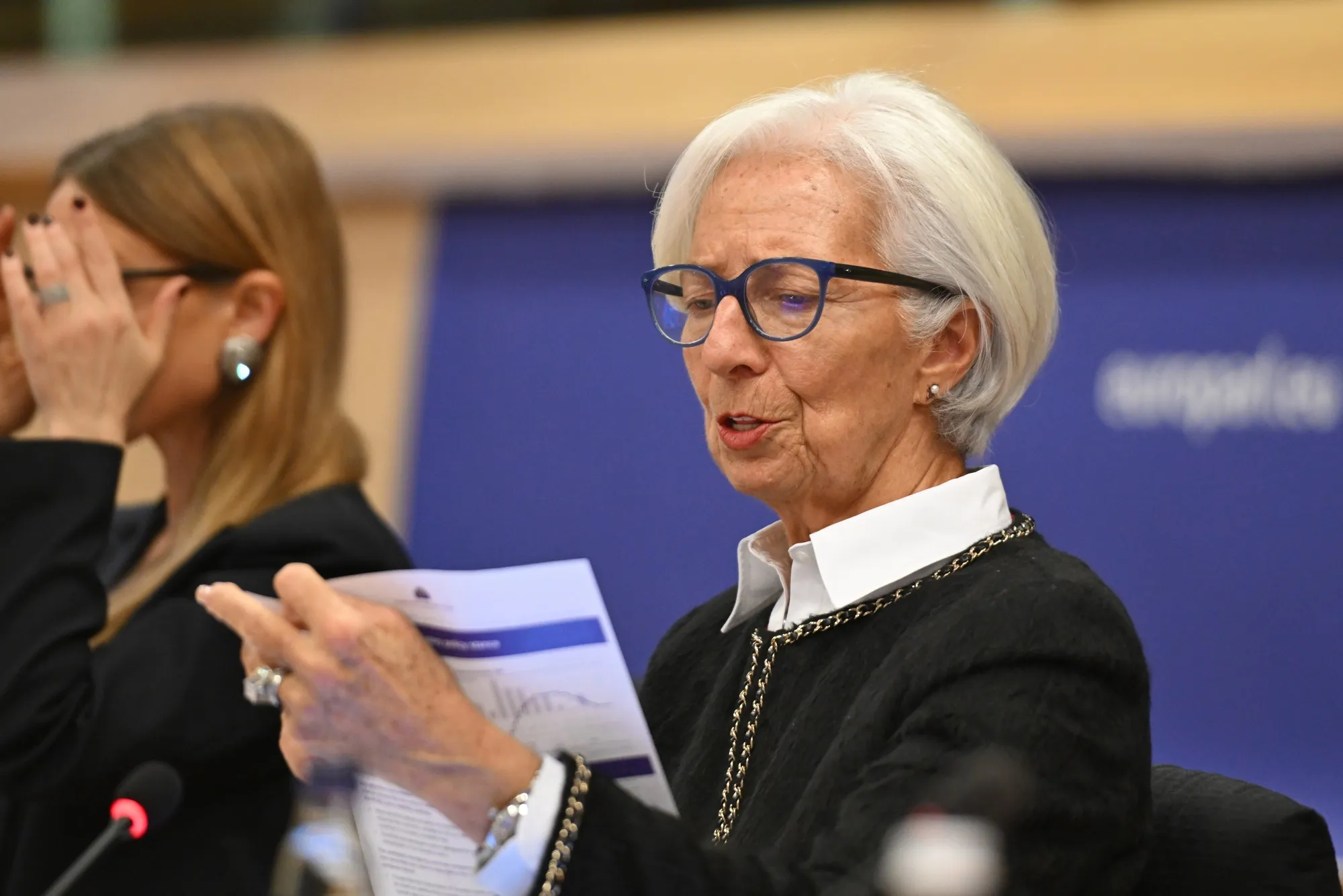 ECB&nbsp;President Christine Lagarde&nbsp;at the European Parliament, on Dec. 3.