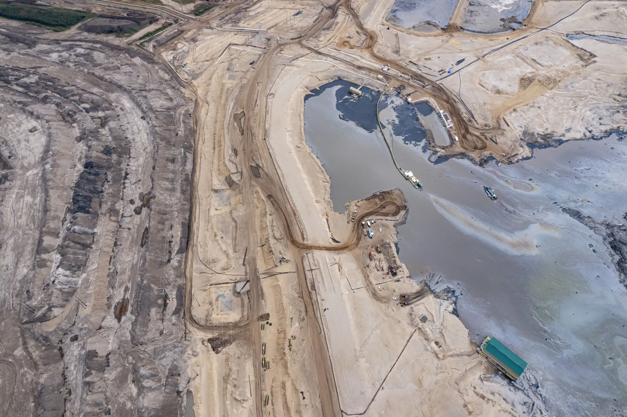 An oil sands mining operation and facility in&nbsp;Alberta.