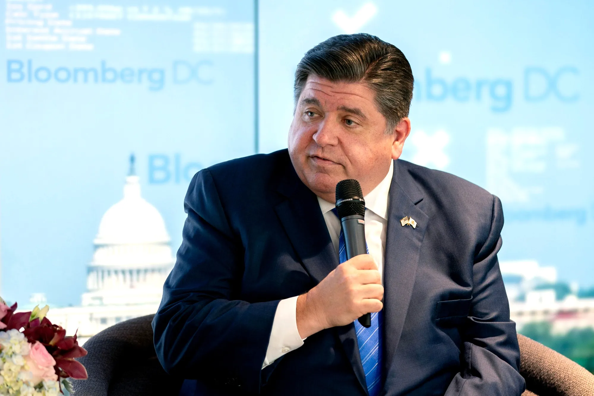 Pritzker during an interview in Washington on Jan. 14.