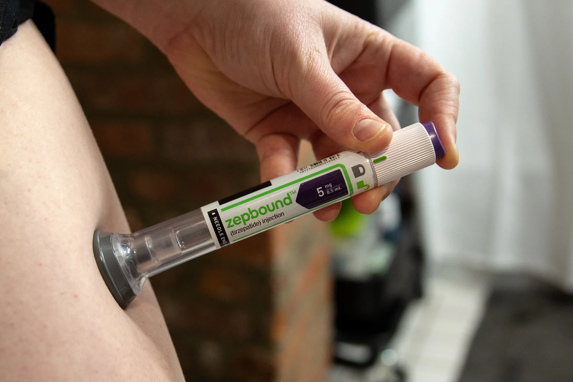 An Eli Lilly & Co. Zepbound injection pen.