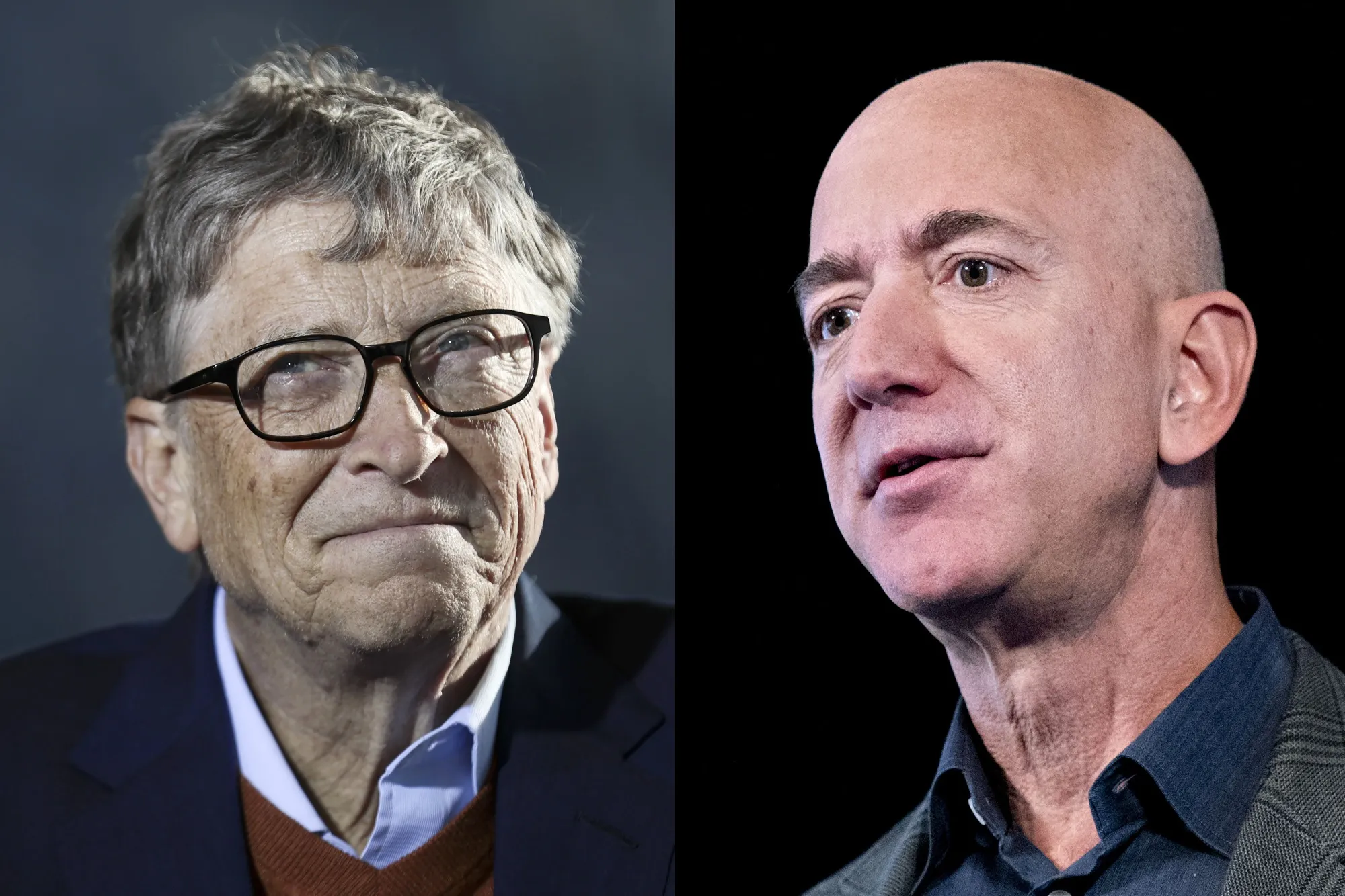 Bill Gates, left, and Jeff Bezos.