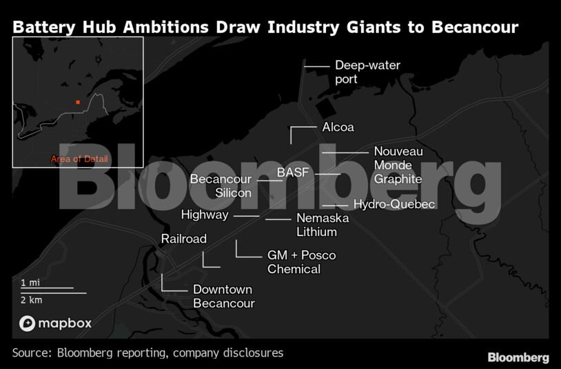 Battery Hub Ambitions Draw Industry Giants to Becancour |