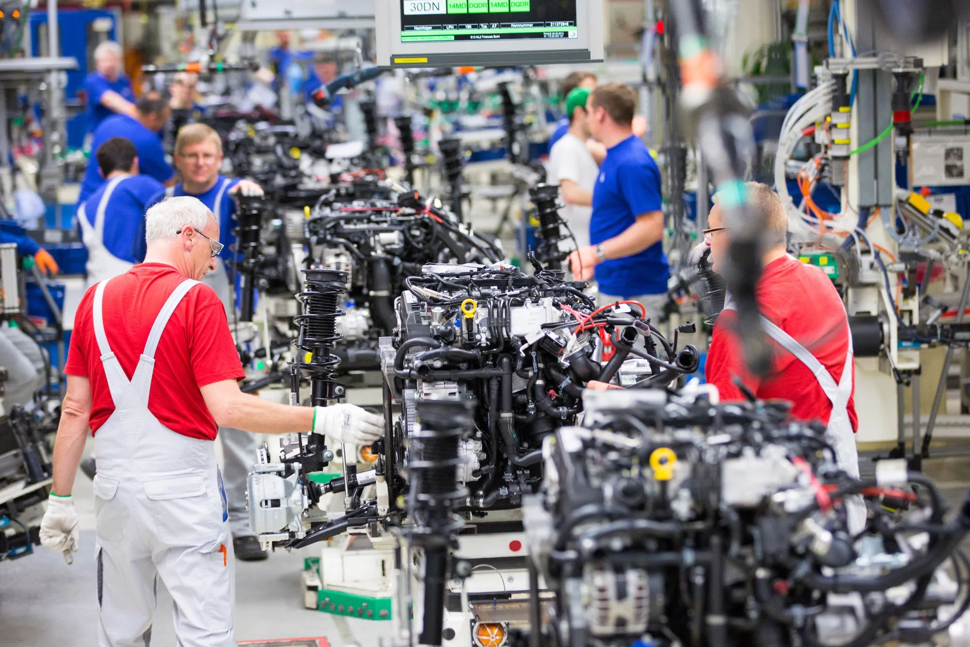 Production Of Electric And Hybrid Golf Automobiles At The Volkswagen AG Wolfsburg Plant 
