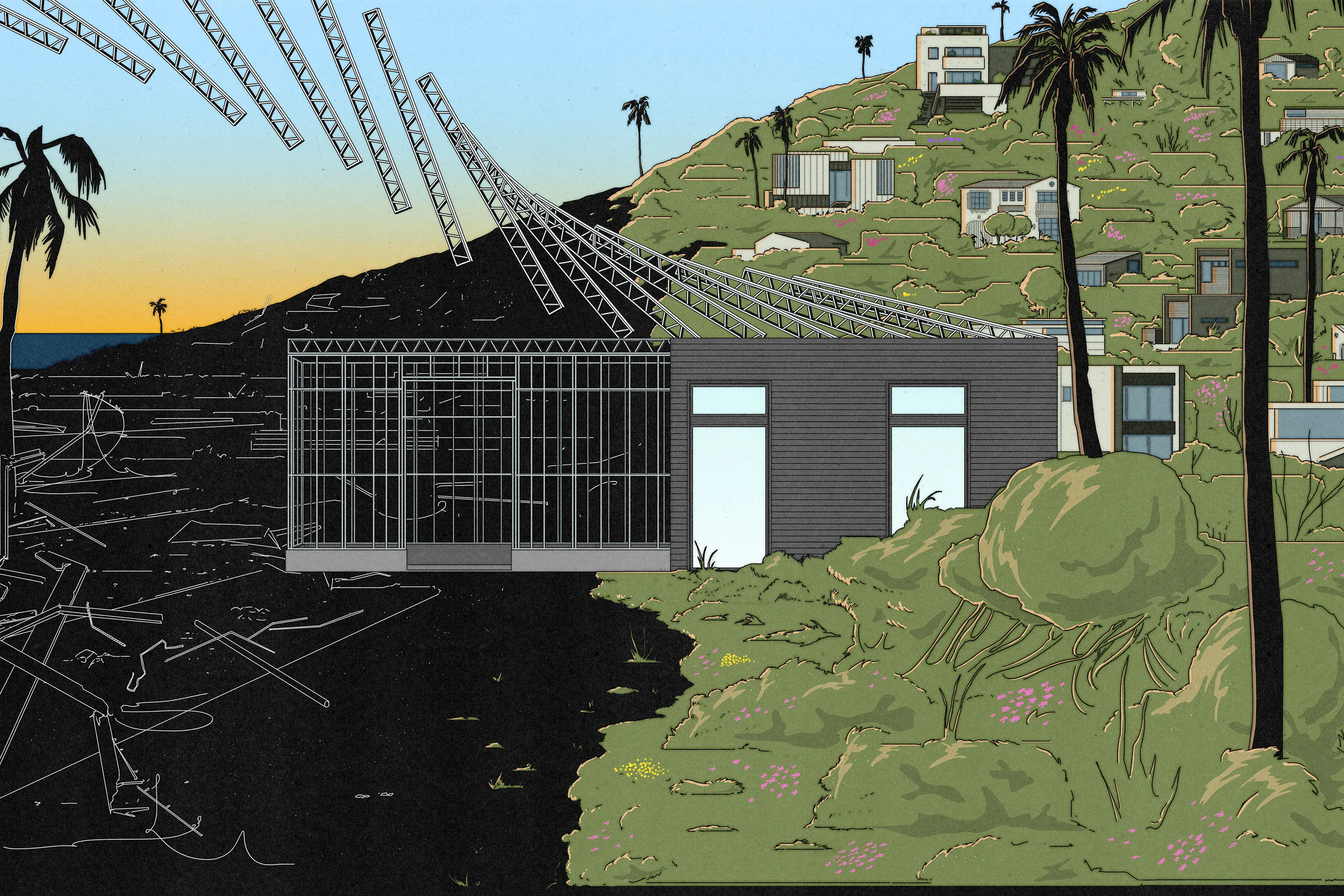 New homes rising in fire-affected parts of LA&nbsp;use a range of strategies to speed construction timelines and protect&nbsp;against wildfires.&nbsp;