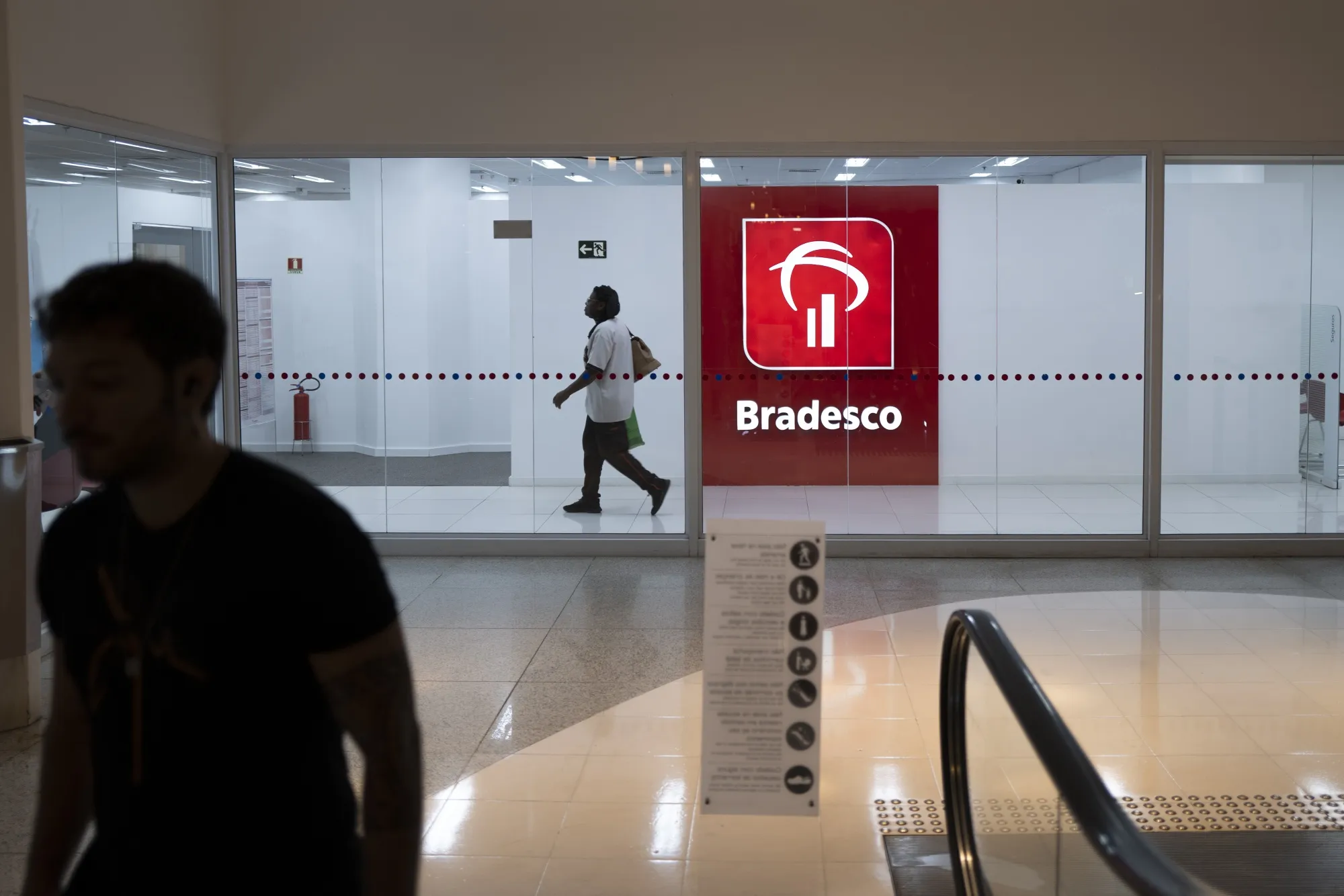 A Banco Bradesco bank branch in Rio de Janeiro, Brazil.