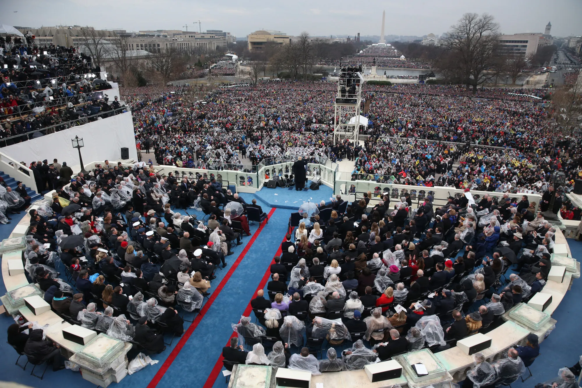 Donald Trump speaks during his inauguration on Jan. 20.